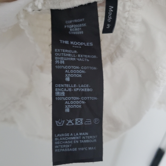 The Kooples White Embroidered Top - Picture 9 of 15